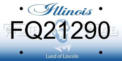 FQ21290 Illinois License Plate
