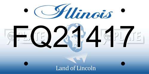 FQ21417 Illinois License Plate