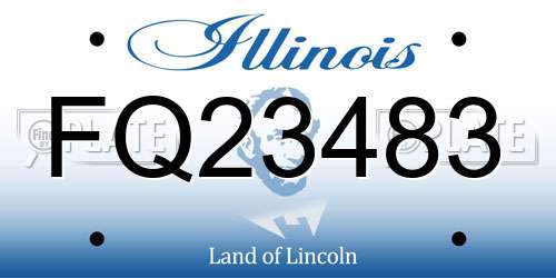 FQ23483 Illinois License Plate