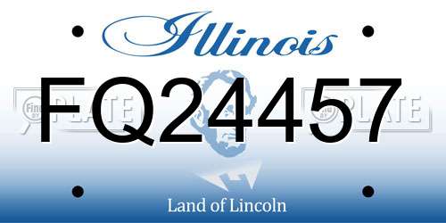 FQ24457 Illinois License Plate