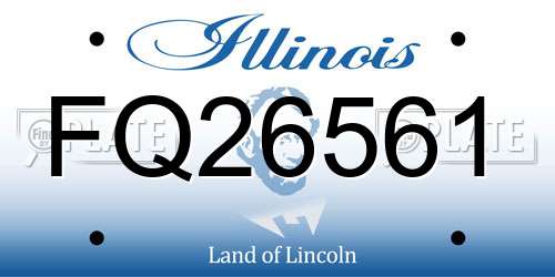 FQ26561 Illinois License Plate