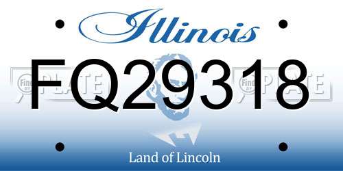 FQ29318 Illinois License Plate
