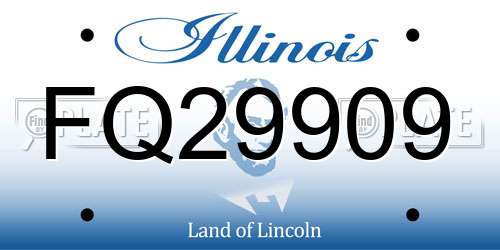 FQ29909 Illinois License Plate
