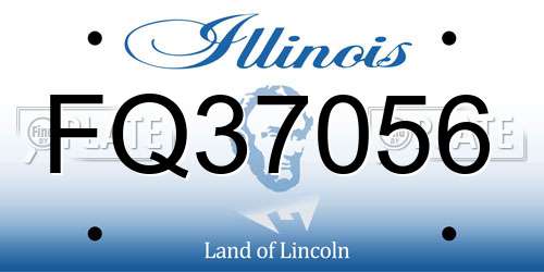 FQ37056 Illinois License Plate