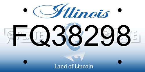 FQ38298 Illinois License Plate