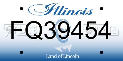 FQ39454 Illinois License Plate