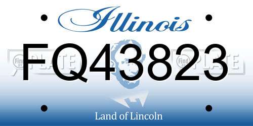 FQ43823 Illinois License Plate