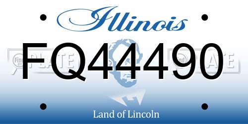 FQ44490 Illinois License Plate