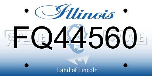 FQ44560 Illinois License Plate