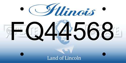 FQ44568 Illinois License Plate