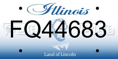 FQ44683 Illinois License Plate