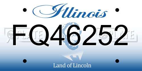 FQ46252 Illinois License Plate