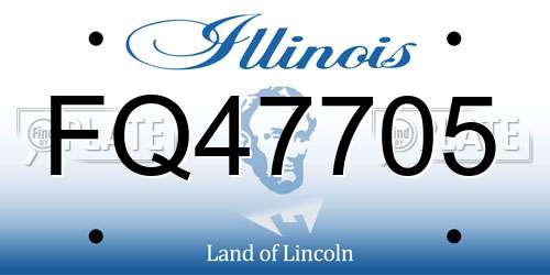 FQ47705 Illinois License Plate