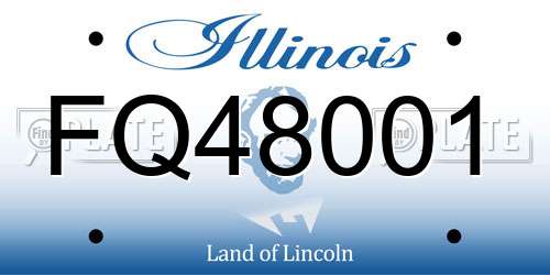 FQ48001 Illinois License Plate
