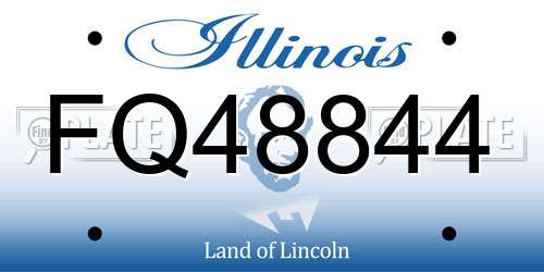 FQ48844 Illinois License Plate