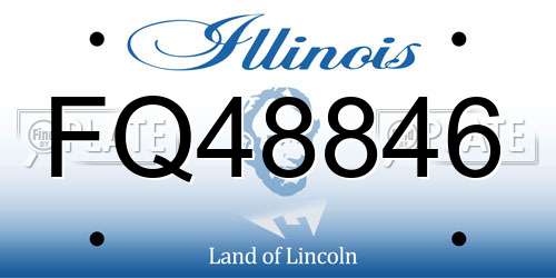 FQ48846 Illinois License Plate