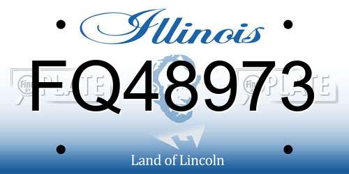 FQ48973 Illinois License Plate