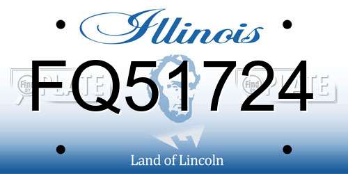 FQ51724 Illinois License Plate