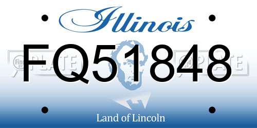 FQ51848 Illinois License Plate