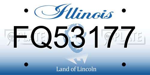 FQ53177 Illinois License Plate