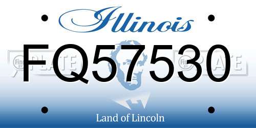 FQ57530 Illinois License Plate