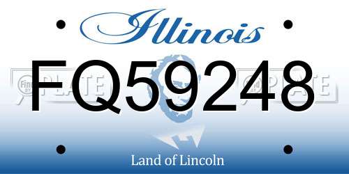FQ59248 Illinois License Plate