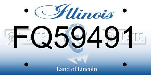 FQ59491 Illinois License Plate