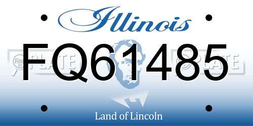 FQ61485 Illinois License Plate