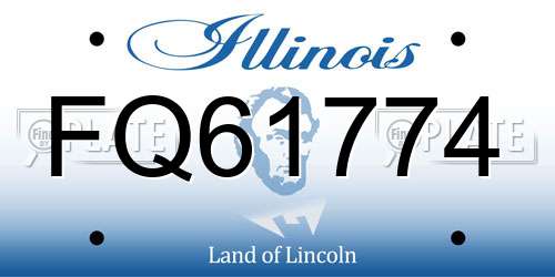 FQ61774 Illinois License Plate
