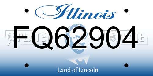 FQ62904 Illinois License Plate