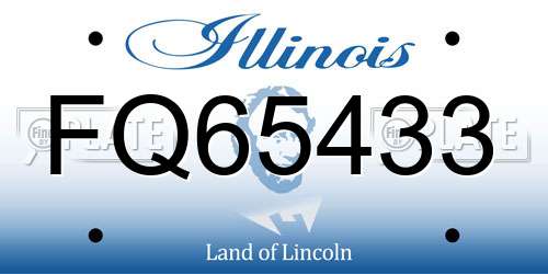 FQ65433 Illinois License Plate