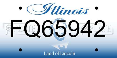 FQ65942 Illinois License Plate