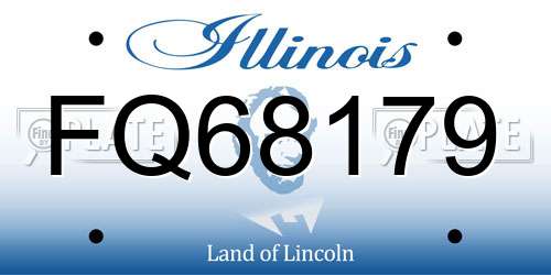 FQ68179 Illinois License Plate