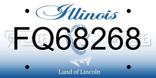 FQ68268 Illinois License Plate