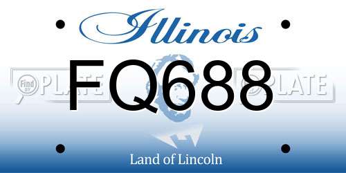 FQ688 Illinois License Plate