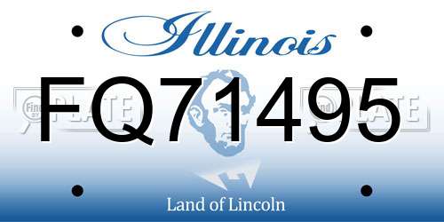 FQ71495 Illinois License Plate