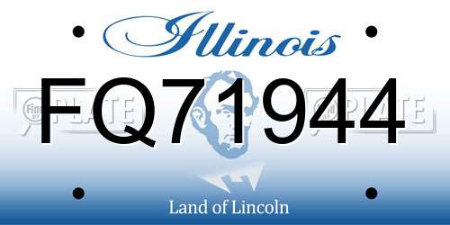 FQ71944 Illinois License Plate