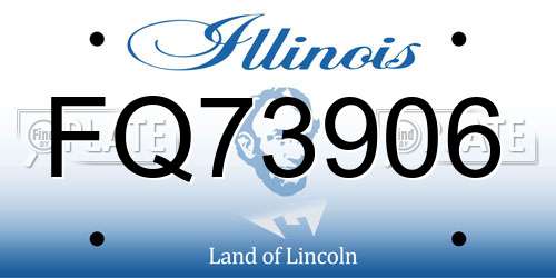 FQ73906 Illinois License Plate