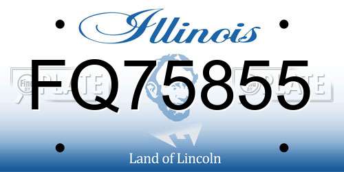 FQ75855 Illinois License Plate