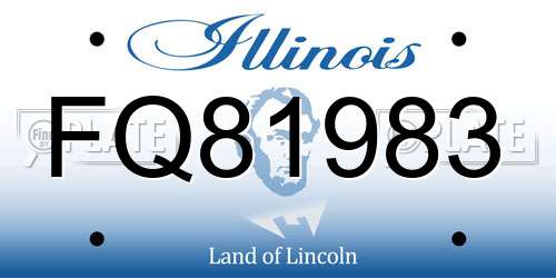 FQ81983 Illinois License Plate