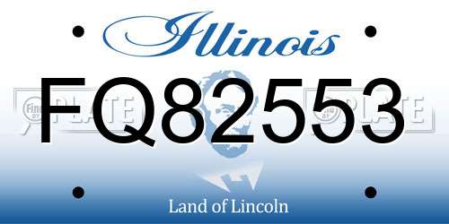 FQ82553 Illinois License Plate