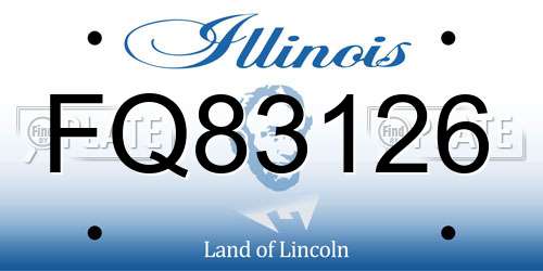 FQ83126 Illinois License Plate