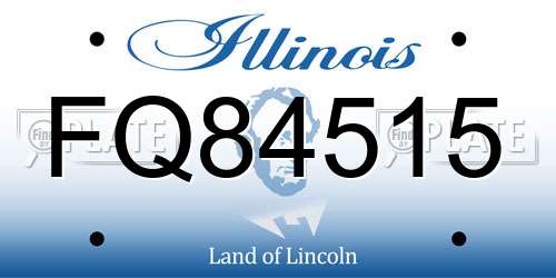 FQ84515 Illinois License Plate