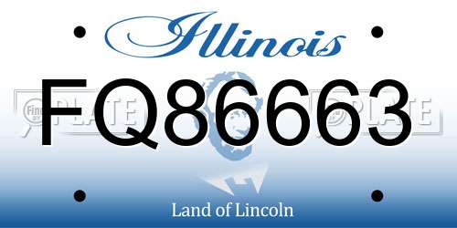 FQ86663 Illinois License Plate
