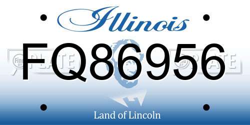 FQ86956 Illinois License Plate