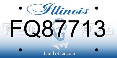 FQ87713 Illinois License Plate