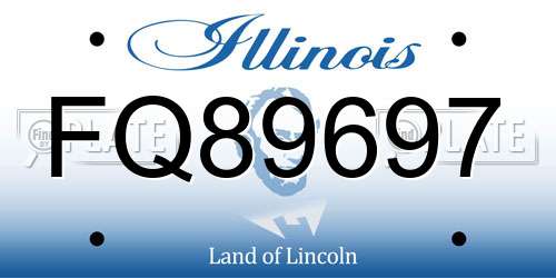 FQ89697 Illinois License Plate