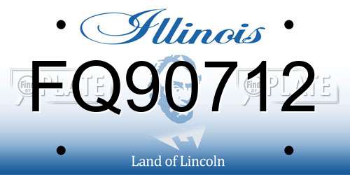FQ90712 Illinois License Plate