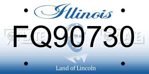 FQ90730 Illinois License Plate