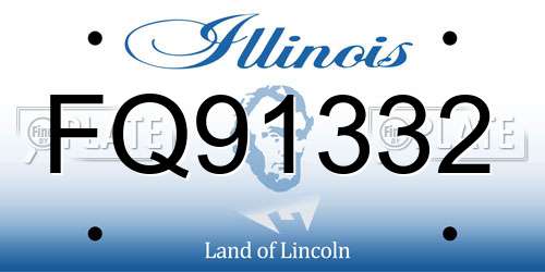 FQ91332 Illinois License Plate